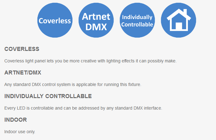 DMX LED Hintergrundbeleuchtung Pixel