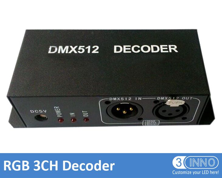 PWM-Decoder 3 Kanäle PWM Decoder DMX PWM Decoder DMX WS2801 Decoder DMX Decoder Decoder LED Strip DMX Decoder DMX LED Decoder 3 Kanal DMX Decoder LED DMX Decoder geführt